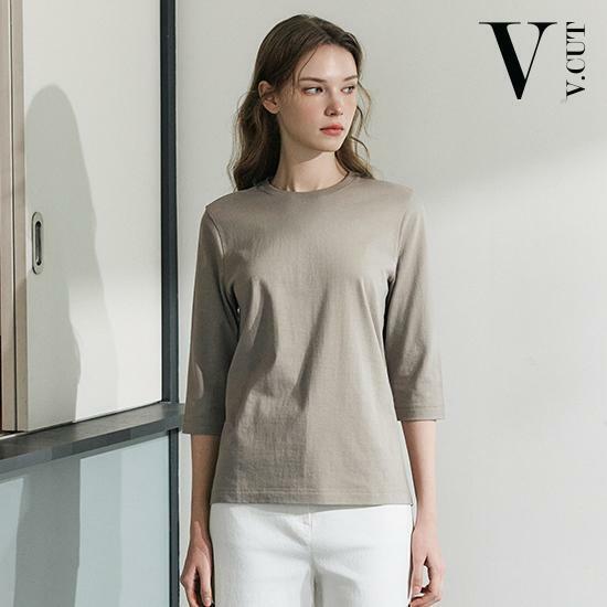 [삼성카드5%할인]브이컷 26SS 면100 튜블러 7부소매 티셔츠 5종 3