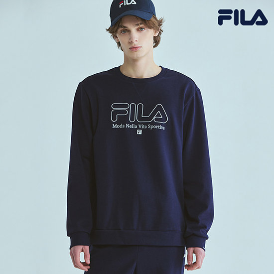 [런칭]26SS 남성 FILA 코튼테리셋업 상하의 4종(네이비,블랙) 3