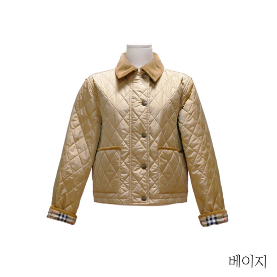 {버버리} 코듀로이 크롭 퀼티드 재킷 2