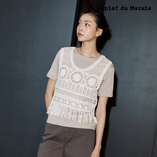 라삐아프 26SS 코튼 라운드넥 리브드 반팔 티셔츠 4종 [런칭 가격 79,900원] 3