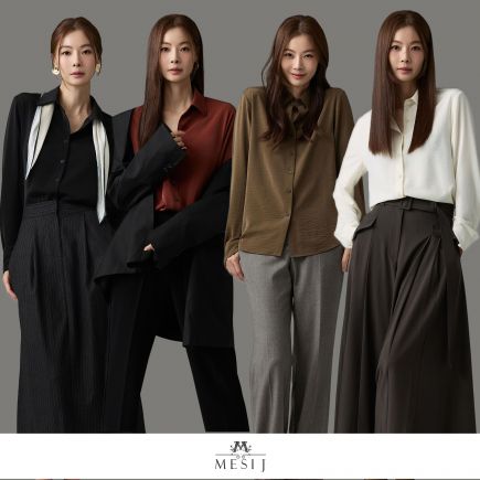 [메시제이] 크링클 셔츠 블라우스 4종 
