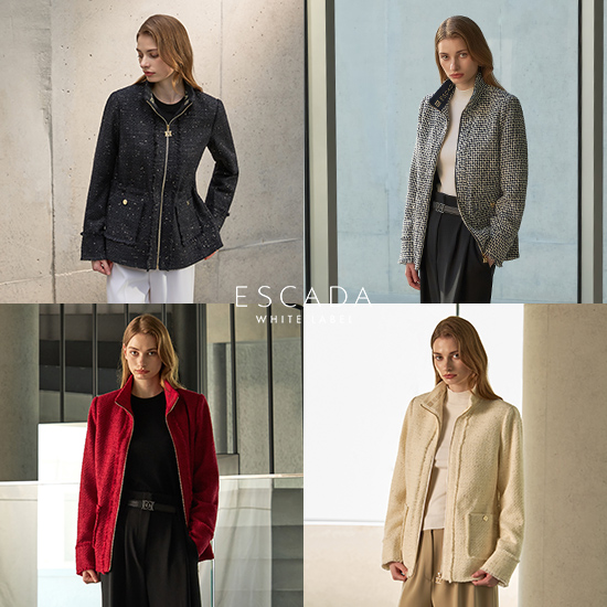 [상시가 269,000원] ESCADA 화이트라벨 트위드 재킷
