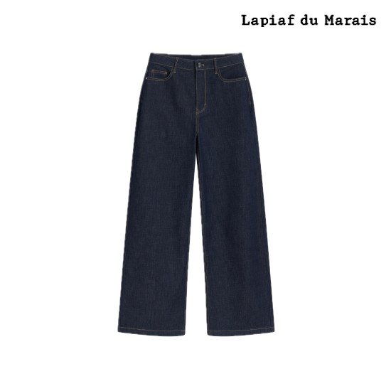 라삐아프 26SS 워시드 세미 와이드 크롭 데님 팬츠 1 + 1세트 [런칭 가격 79,900원] 4