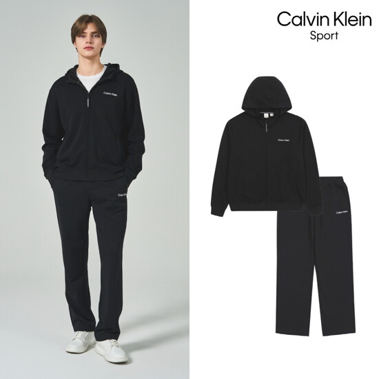 [26년신상] Calvin Klein 스포츠 남성 데일리 셋업 (집업+팬츠) 2종