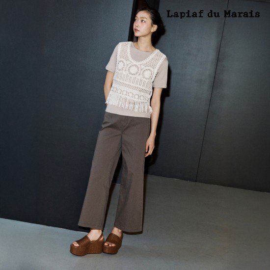 라삐아프 26SS 워시드 세미 와이드 크롭 데님 팬츠 1 + 1세트 [런칭 가격 79,900원]