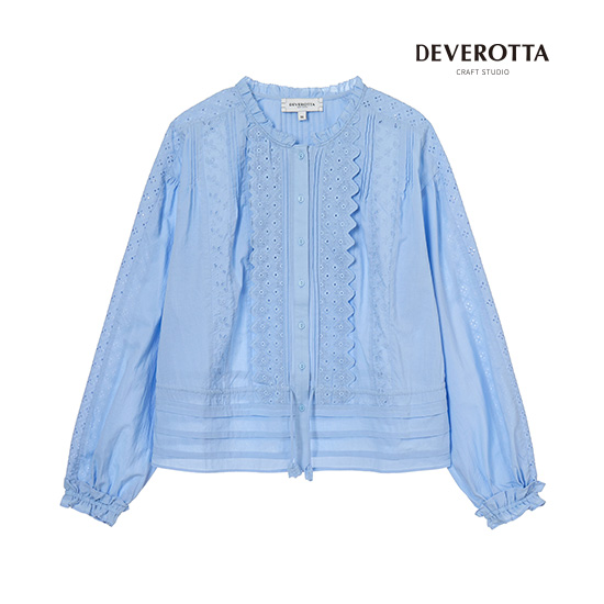 [최초가 89,900원] 26SS 아사면100 아일렛 블라우스 4