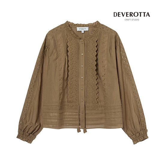 [최초가 89,900원] 26SS 아사면100 아일렛 블라우스 2