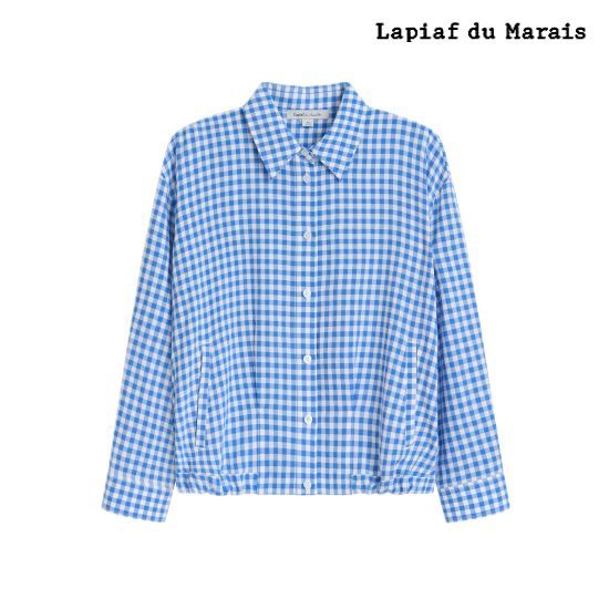 라삐아프 26SS 깅엄체크 아우터 스트링 셔킷 1종 [런칭 가격 69,900원] 4