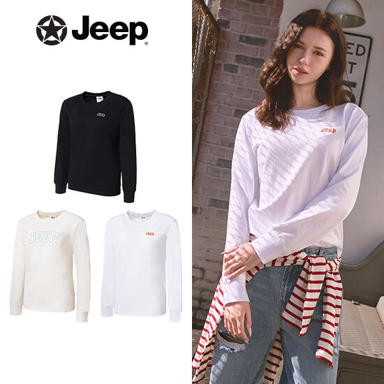 JEEP 여성 에센셜 긴팔티셔츠 3종