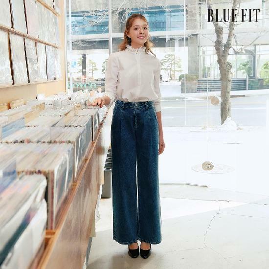 [삼성카드5%할인][26SS최신상] 블루핏 NEW 원턱 와이드 데님 3종 2