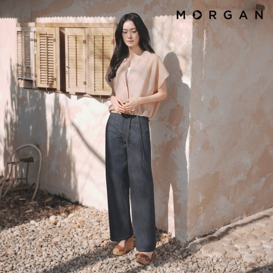 모르간 26SS 린넨라이크 벨티드 데님 [런칭 가격 79,900원]