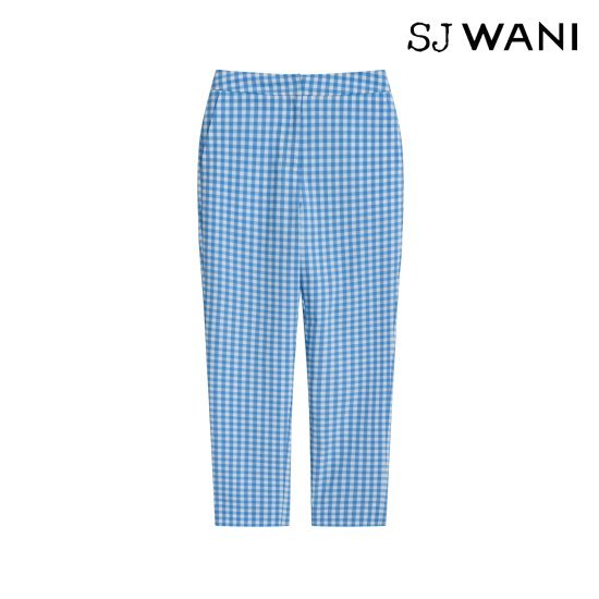 SJ와니 26SS 백 밴딩 깅엄 카프리 팬츠 1종 (골프/UV컷) [런칭 가격 89,900원] 4