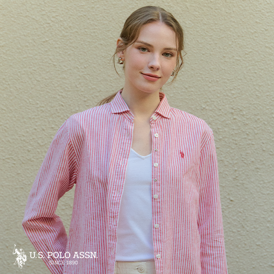 [2만인하][U.S POLO ASSN.] 26SS 프렌치린넨 블렌디드 셔츠 2종 여성 2