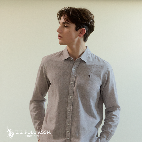 [2만인하][U.S POLO ASSN.] 26SS 프렌치린넨 블렌디드 셔츠 2종 남성 3