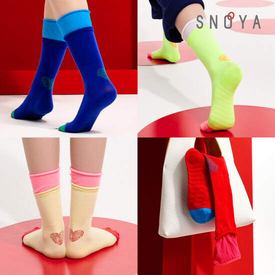 [SNOYA]스노야  26SS 베리믹스 팝 컬러 레이어드 양말