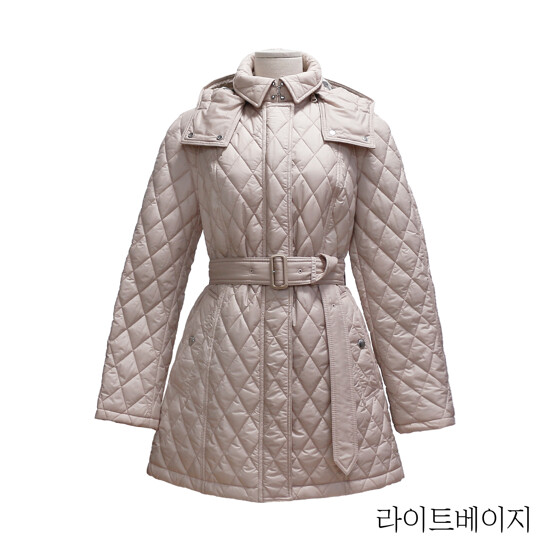 버버리 벨트 퀼팅 후드코트 2