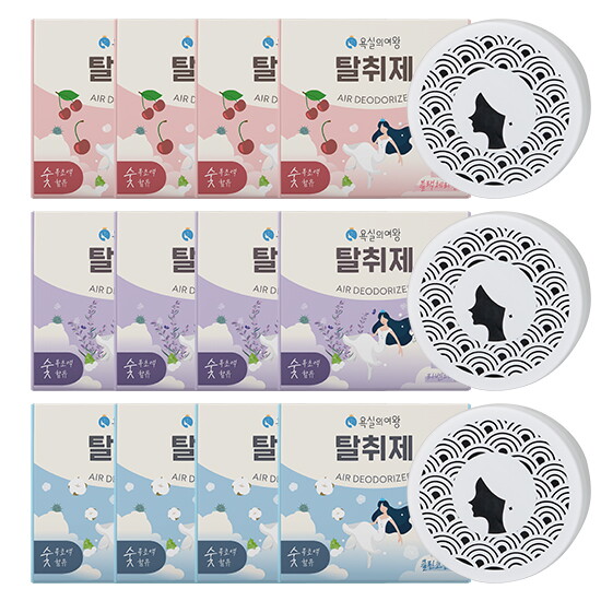★방송에서만 무료체험★ [더블] 욕실의여왕 탈취제 12개 (블랙체리 4개 + 라벤더 4개 + 클린코튼 4개)
