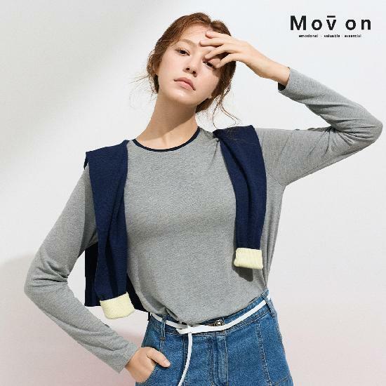 [삼성카드5%할인]모브온 26SS 실키 모달 배색 티블라우스 4종 (26년 봄 한정판!) 3