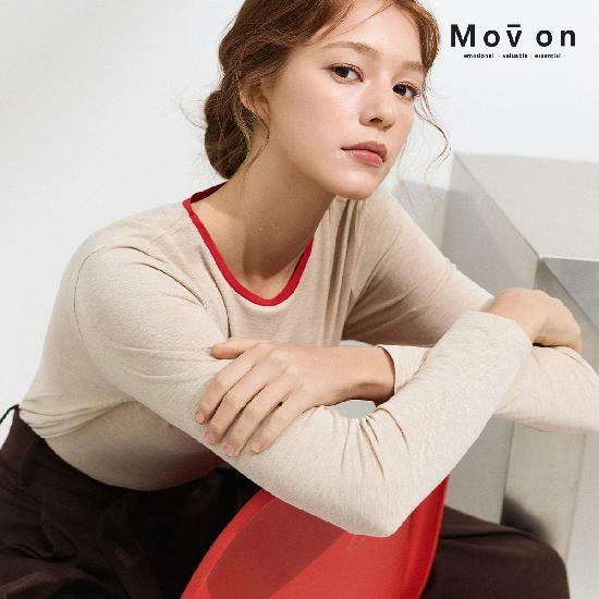 [삼성카드5%할인]모브온 26SS 실키 모달 배색 티블라우스 4종 (26년 봄 한정판!) 2