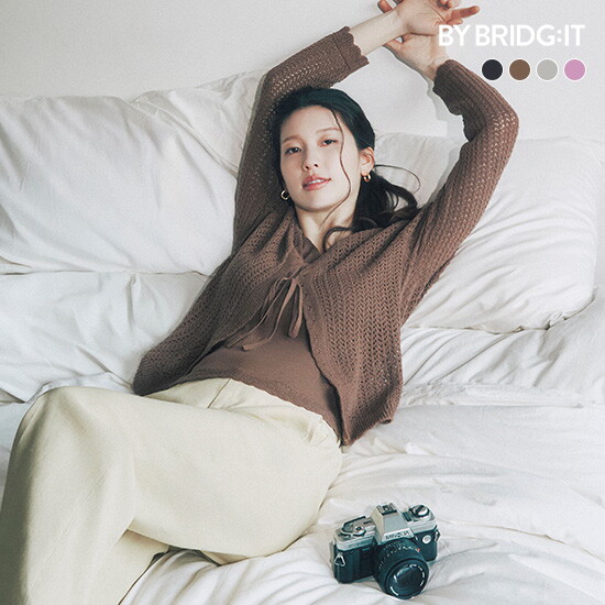 ○(런칭가 59,900원) 26SS 이태리코튼 블렌드 크로셰 가디건+니트 SET 2