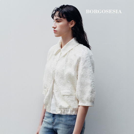 [최초가 129,000원] 26SS 데이지 아플리케 썸머 블루종 3