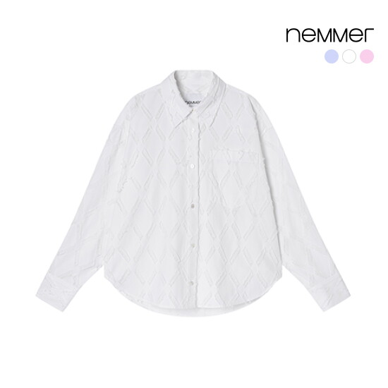 [상시가 89,000원] 26SS 코튼 블렌디드 자카드 셔츠