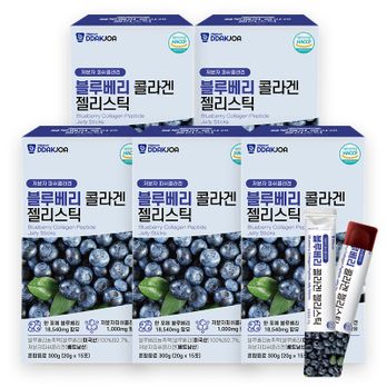 미쁨 블루베리 콜라겐 젤리스틱 5박스(총 75포)
