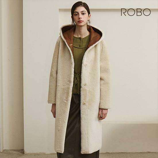 [삼성카드5%할인][ROBO] 로보 25FW 롱 후드 무스탕 3