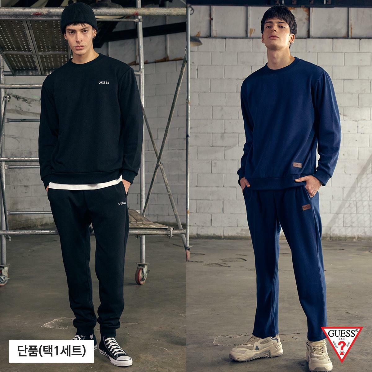 [삼성카드5%할인]게스(GUESS) 기모 셋업(남성)