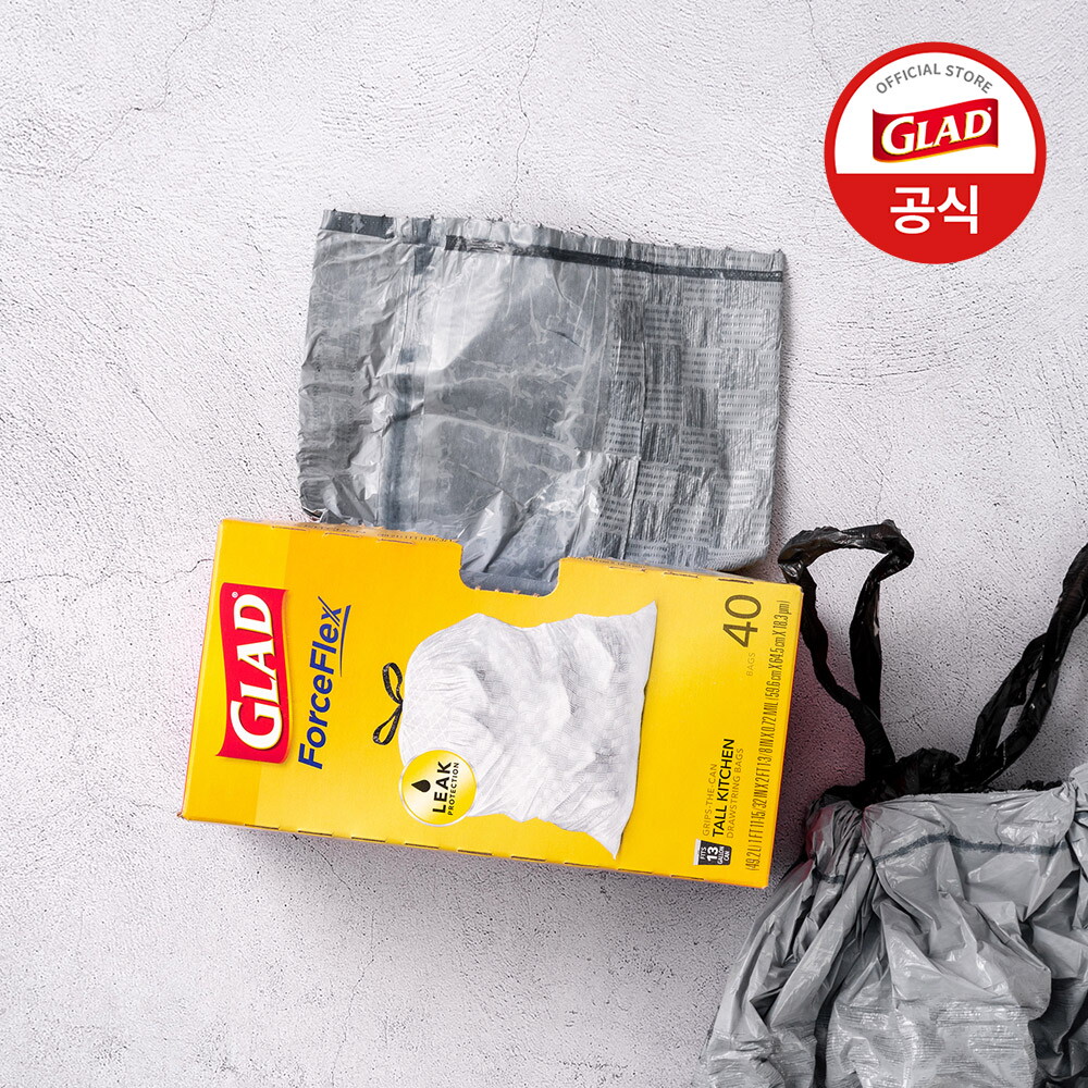 GLAD 2겹 플렉스백 40매*2박스 (49.2L 대용량 / 트래시백) 3