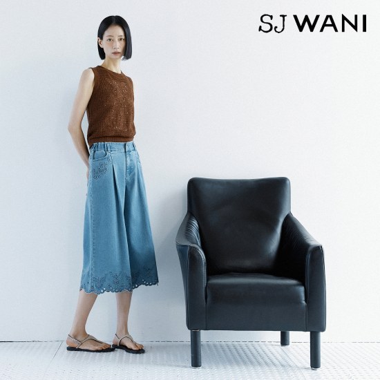SJ와니 26SS 아일렛 펀칭 버뮤다 데님 1종 [런칭 가격 79,900원]