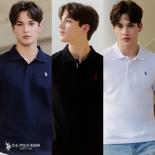 [최신상/2만원인하][U.S POLO ASSN.] 26SS 라이크라® 반팔 카라티 3종 남성