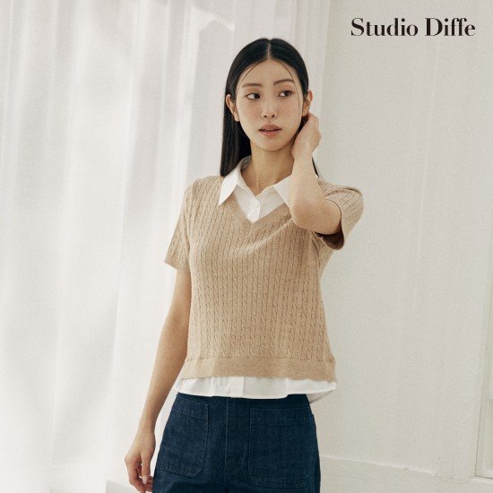 스튜디오디페 26SS 썸머 레이어드 반팔 셔츠 2종[런칭 가격 79,900원] 2
