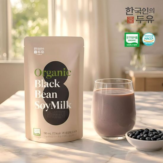 한국인의 두유 유기농 서리태 콩물두유 10팩 1박스 2