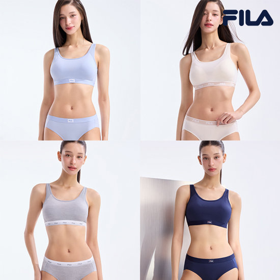 [런칭99,900]26최신상 FILA 휠라 에어리 브라탑 4세트 (몰드부착/후크조절) 2