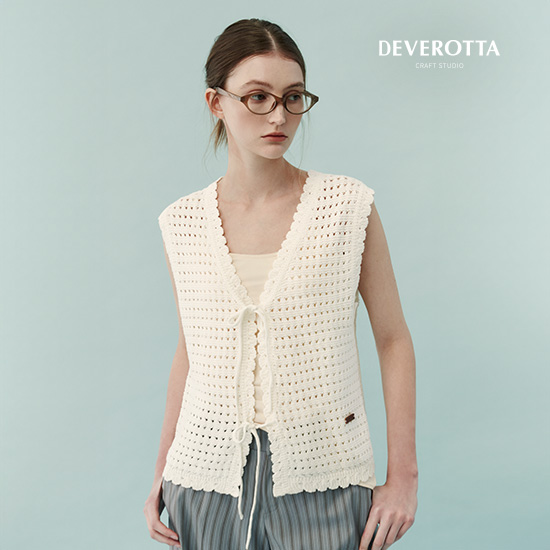 [최초가79,900원]26SS 코튼100 스카시 스트라이프 니트베스트 2