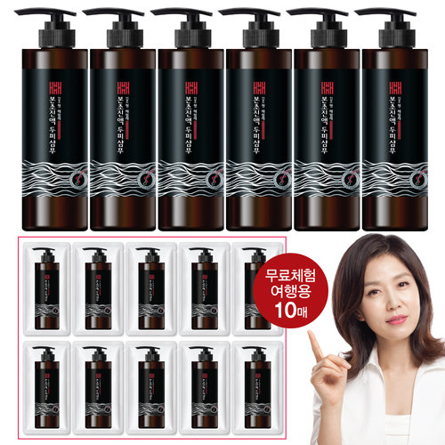 [완벽더블][김소형헤밀레] 진액 두피샴푸 500mlx6개+무료체험 10매