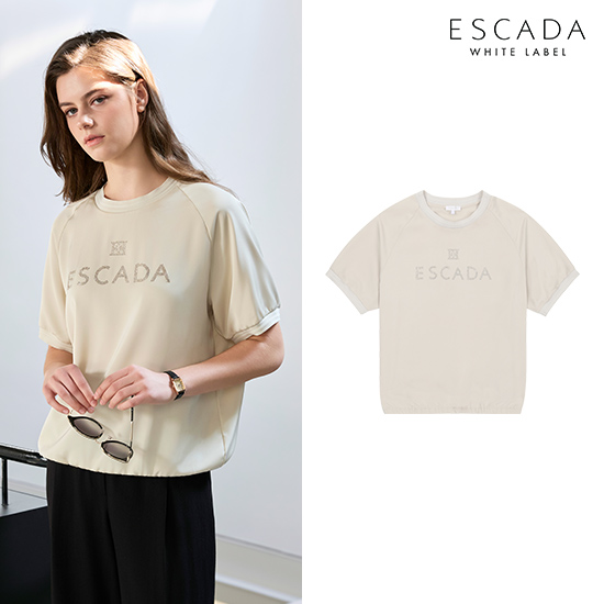 [상시가 129,000원] ESCADA 26SS 샤이닝 반팔 티블라우스 3