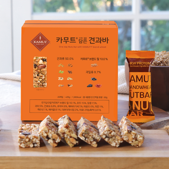 카무트 브랜드 밀을 담은 견과바 80개(20개입x4박스)