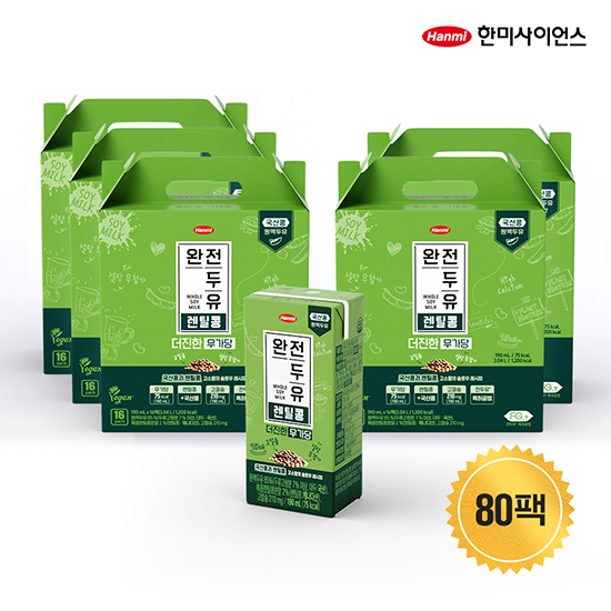한미사이언스 완 전두유 더진한 렌틸콩 무가당 190㎖ 80팩
