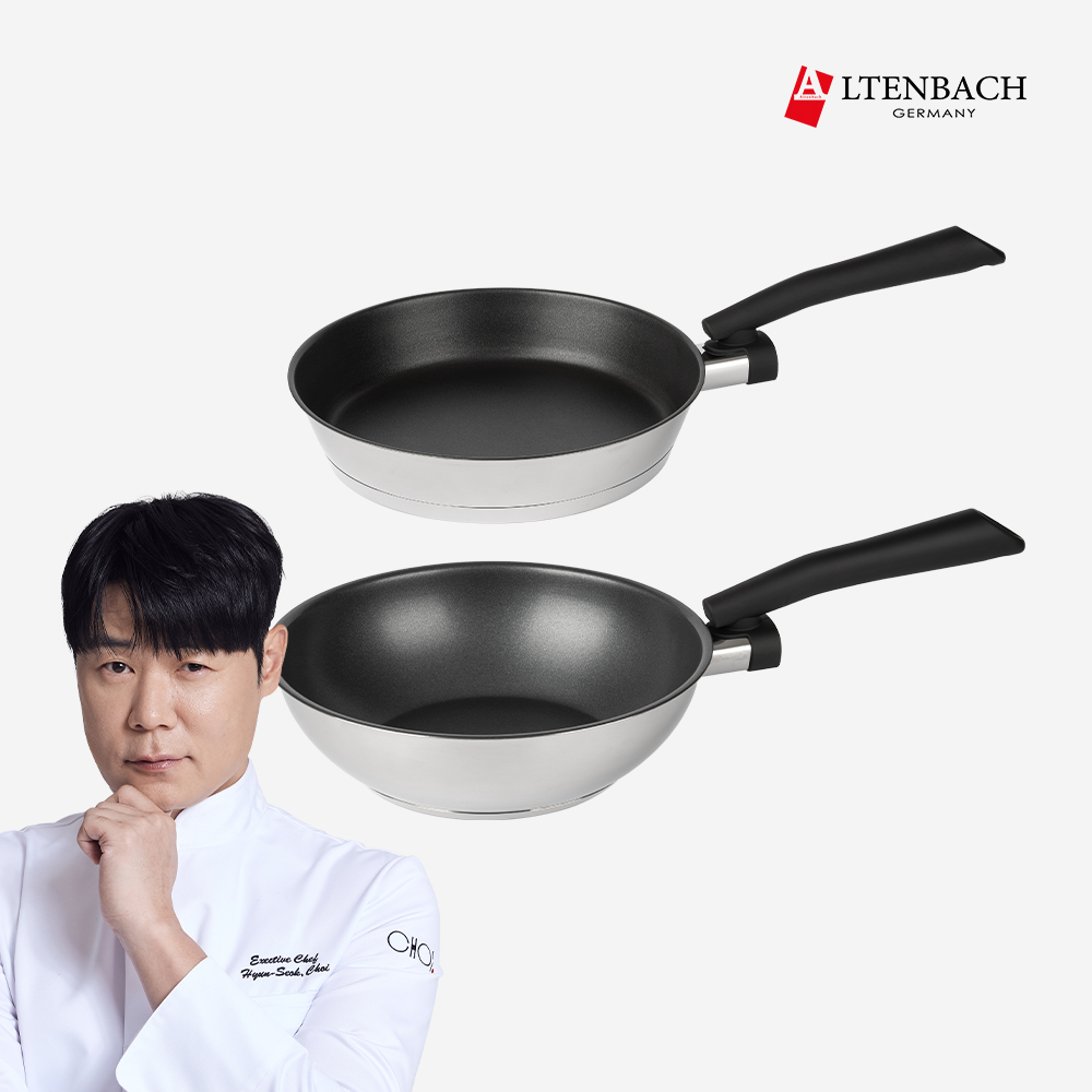 [CJ특별가] 디펜더스 프라이팬(22팬+24웍) 인덕션후라이팬 22팬24웍 세트