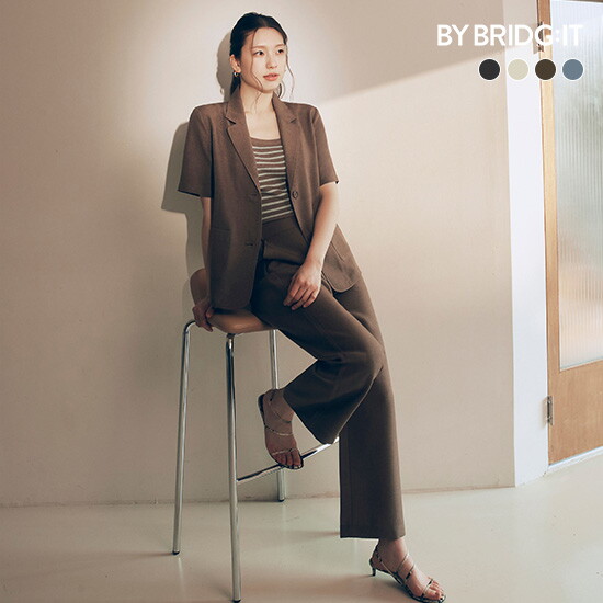 26SS 링클프리 썸머 셋업 4종(자켓+슬리브리스+하프팬츠+롱팬츠) 4
