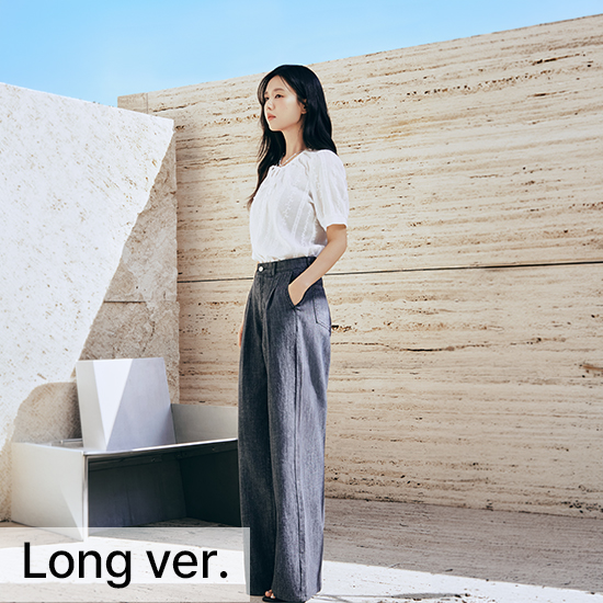 [최초가84,900/동가게단독]26SS 린넨블렌디드 초경량 투턱 D 데님 long(+5cm) 2