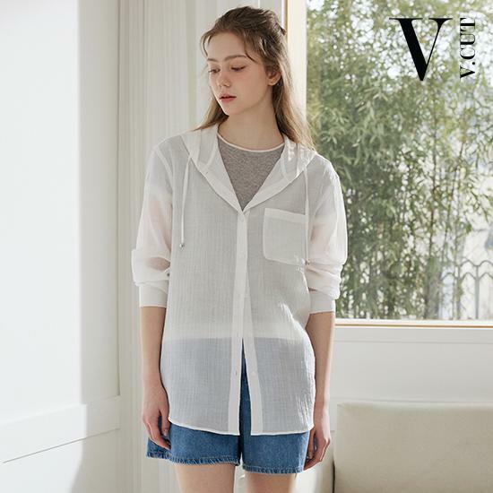 [삼성카드5%할인][런칭가69,900원→1만원↓] 브이컷 26SS 썸머 인견 블라우스 3종(후드2종+카라1종) 3