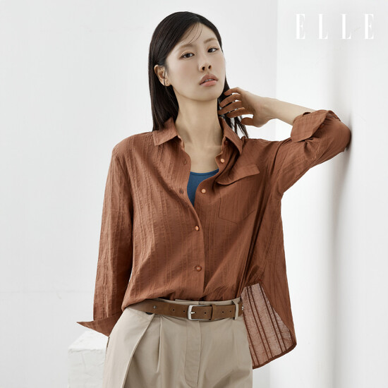 [론칭가 79900원][ELLE]엘르 26SS 코튼 크리즈 셔켓 3종 3