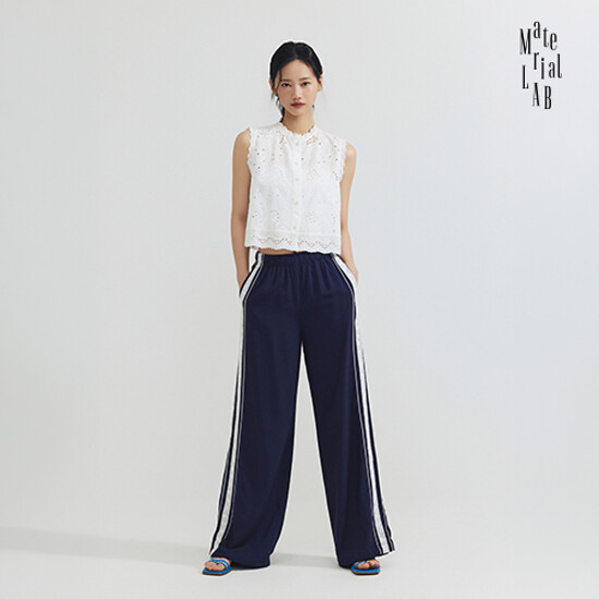 머티리얼랩 26SS 레이스 플로우팬츠