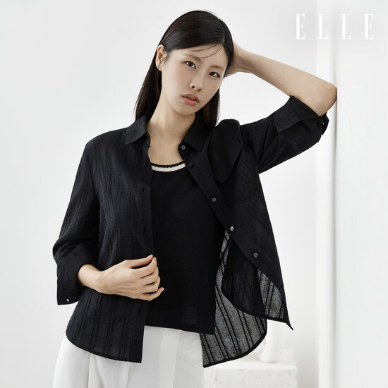 [론칭가 79900원][ELLE]엘르 26SS 코튼 크리즈 셔켓 3종 2