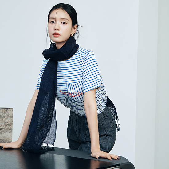 [최초가69,900원] 26SS 프렌치린넨100 네트 스카프 2
