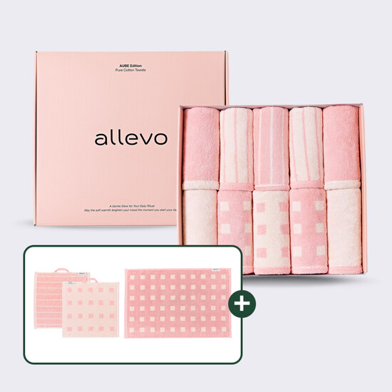[방송에서만 발매트1P+핸드타월2P][페이스타월 10P 세트]알레보 AUBE 타월 시즌3  3