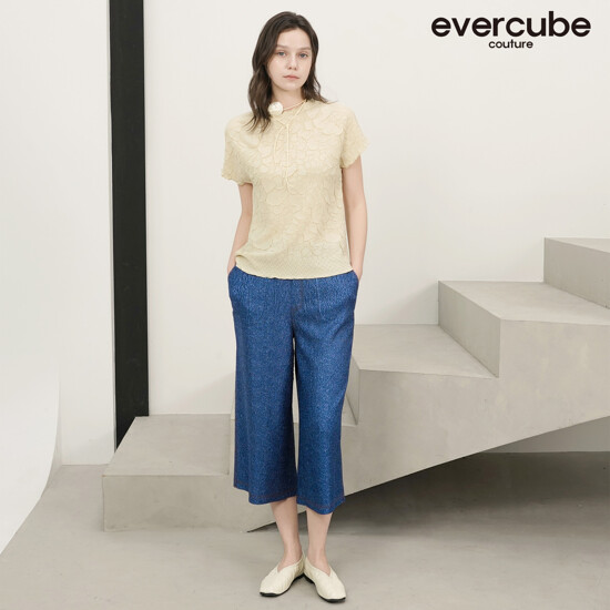 에바큐브꾸띄르 26SS 데님 와이드팬츠 2